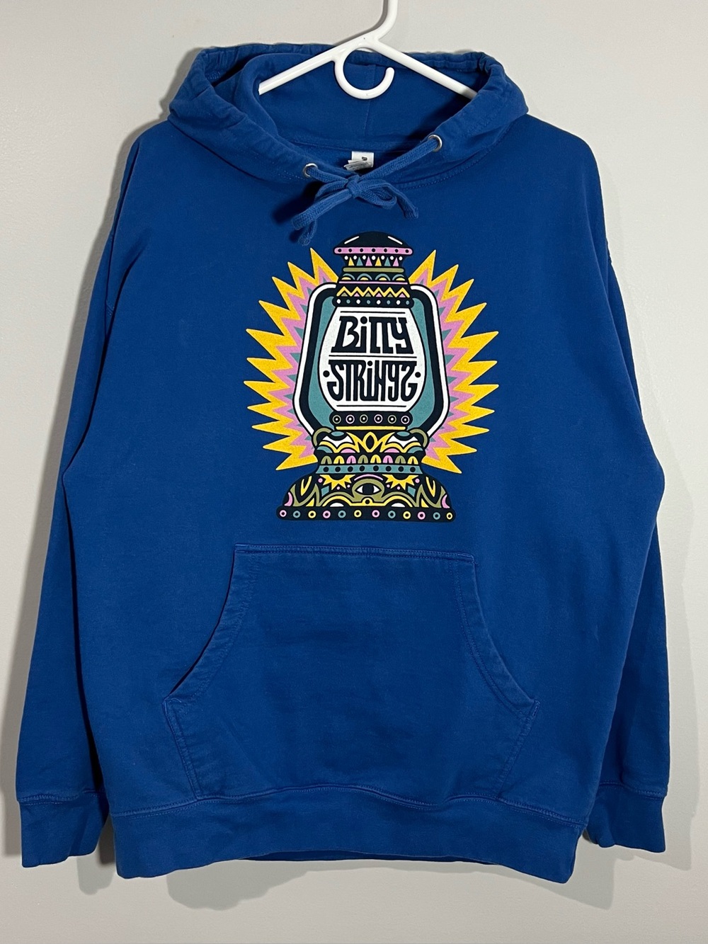 Billy Strings 2022 Tour Psychedelic Lantern Blue Sweatshirt Hoodie Adult Large